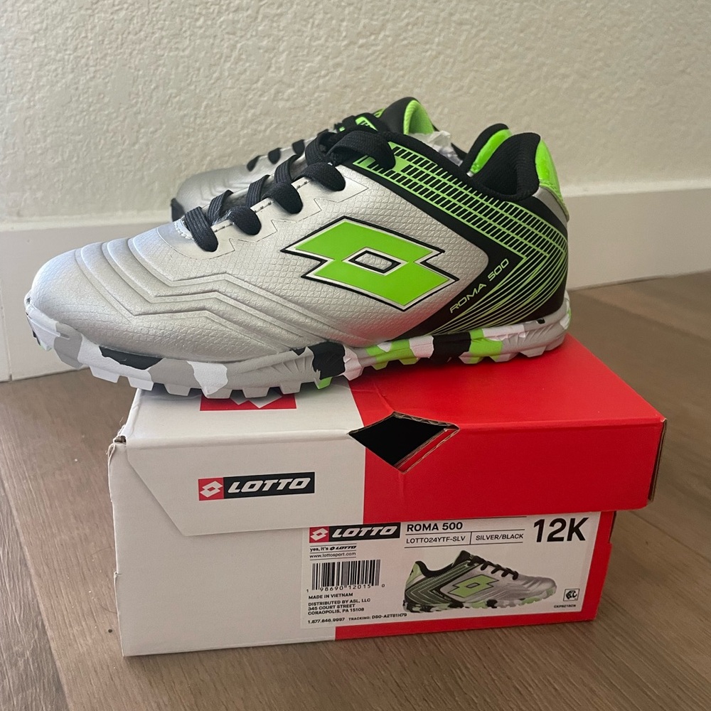 Lotto Kids Sneakers in Silver and Green